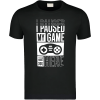 T-Shirt „I Paused My Game To Be Here“ – Schwarz & Weiß | Gamer Shirt