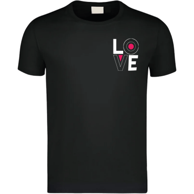 T-Shirt „LOVE – Stop the Hate“ – Schwarz | Beidseitig bedruckt